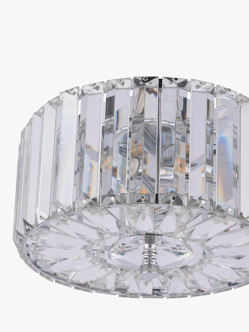 Laura Ashley Fernhurst flush ceiling light polished chrome (British brand)