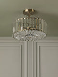 Laura Ashley semi-flush ceiling light antique brass 3 bulb, imported from the UK