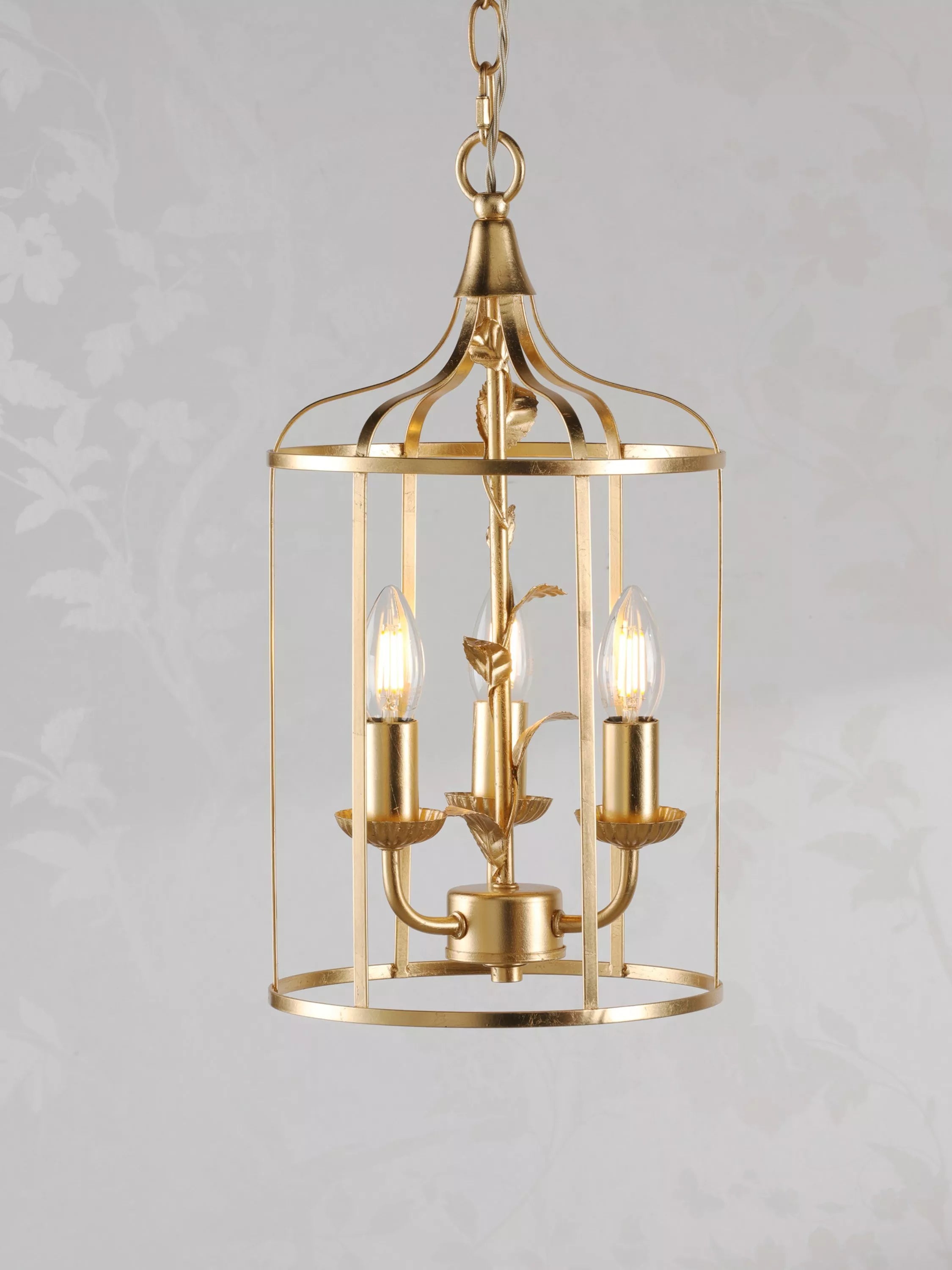 Laura Ashley Halton 3 arm pendant light gold (British brand)
