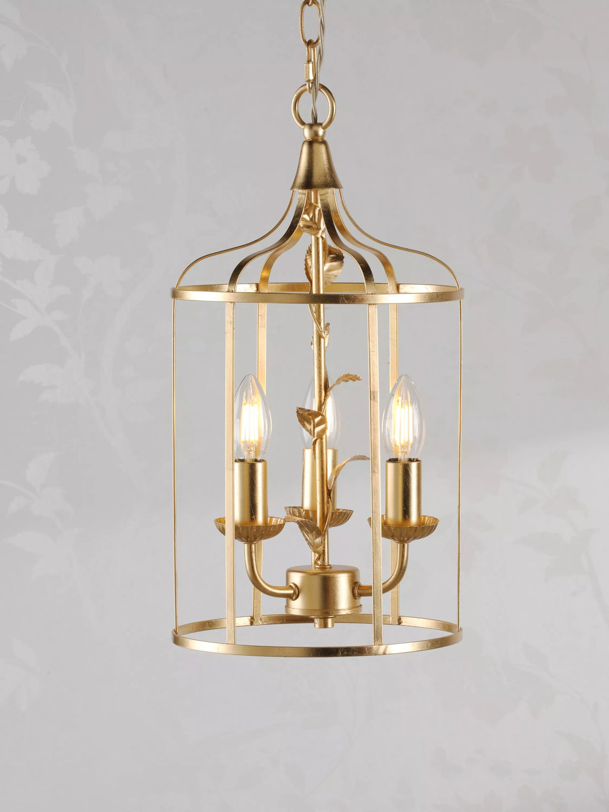 Laura Ashley Halton 3 arm pendant light gold (British brand)