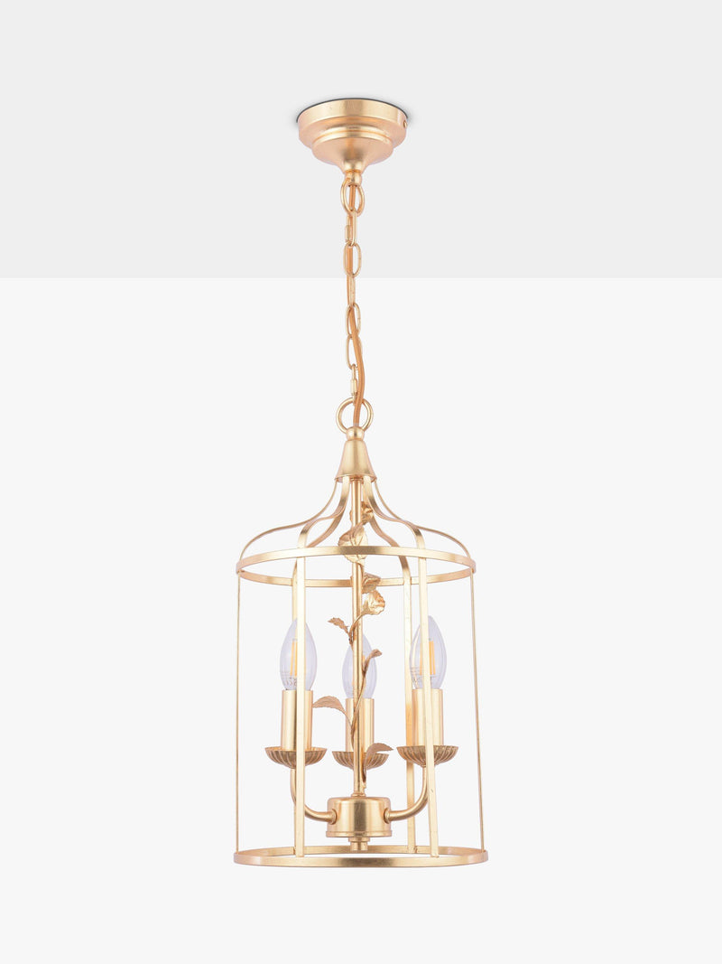 Laura Ashley Halton 3 arm pendant light gold (British brand)
