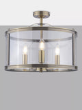 Laura Ashley semi-flush ceiling light antique brass H33x40cm (British brand)