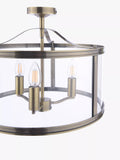 Laura Ashley semi-flush ceiling light antique brass H33x40cm (British brand)