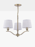 Laura Ashley Hemsley ceiling light antique brass pleated silk shades (British brand)