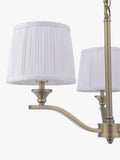 Laura Ashley Hemsley ceiling light antique brass pleated silk shades (British brand)
