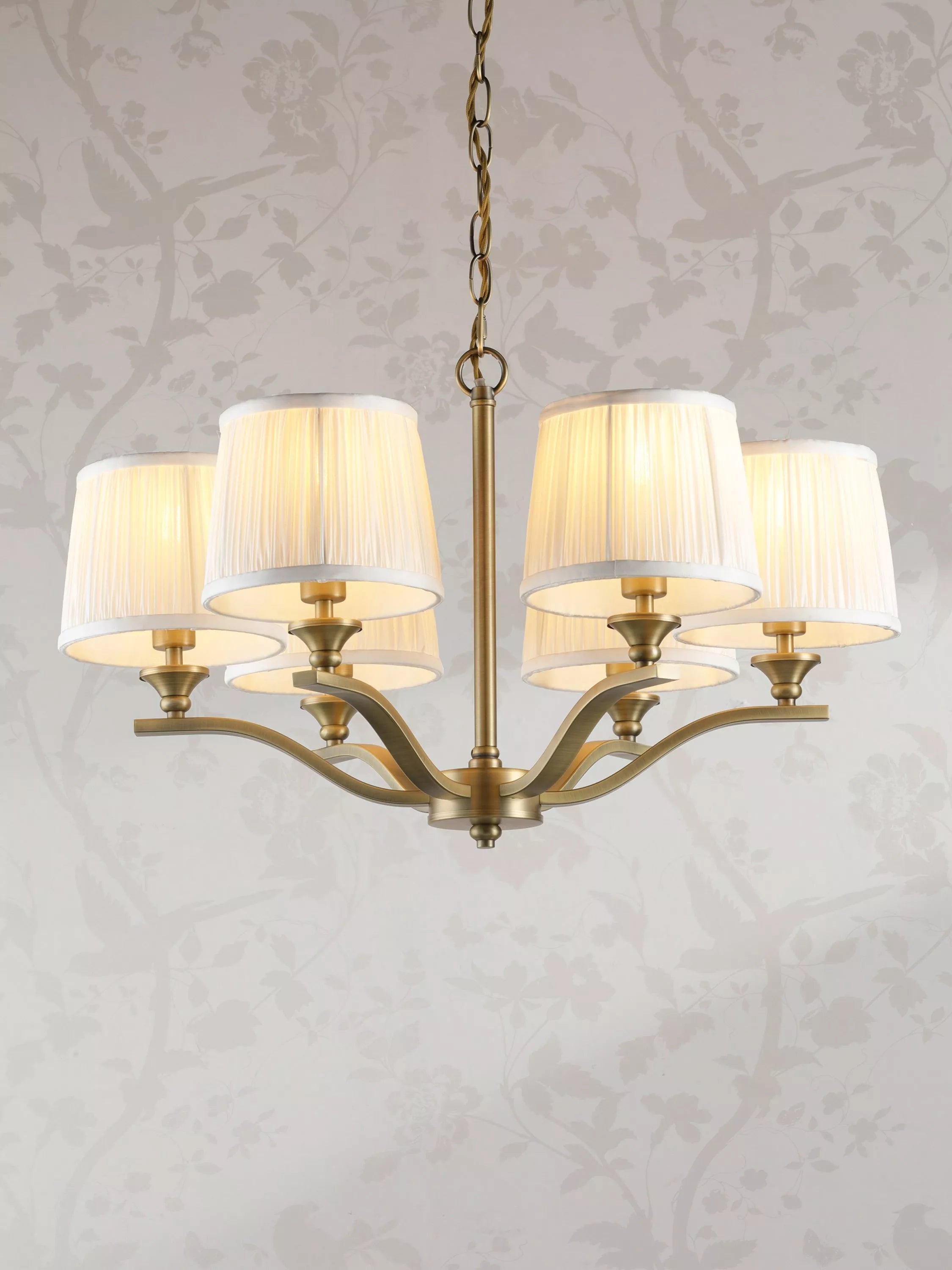 Laura Ashley Hemsley 6 arm ceiling light antique brass - UK version