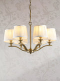 Laura Ashley Hemsley 6 arm ceiling light antique brass - UK version