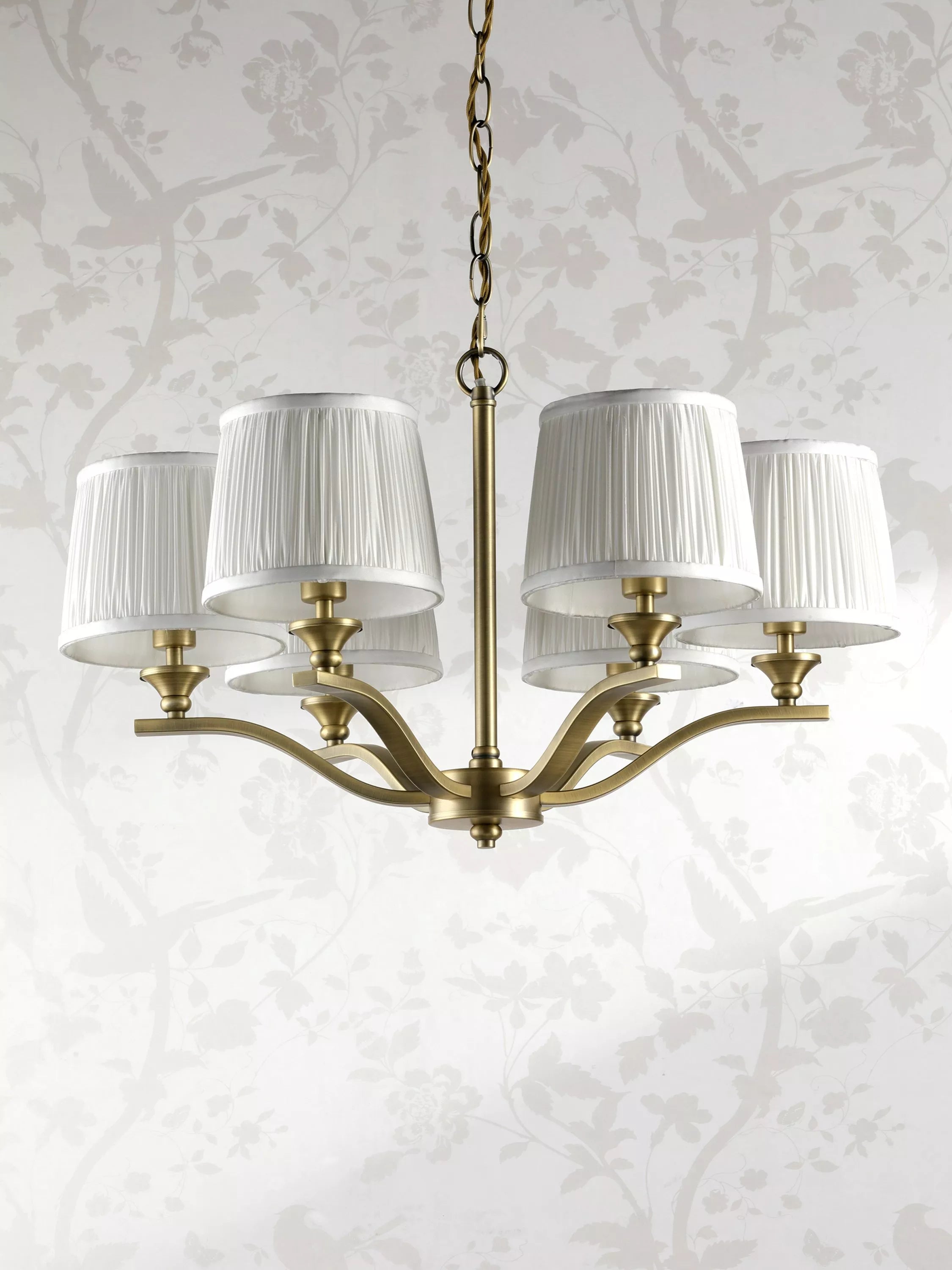 Laura Ashley Hemsley 6 arm ceiling light antique brass - UK version
