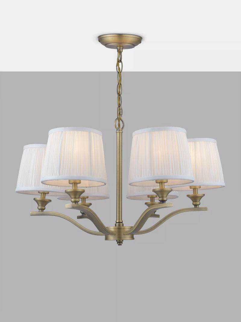 Laura Ashley Hemsley 6 arm ceiling light antique brass - UK version