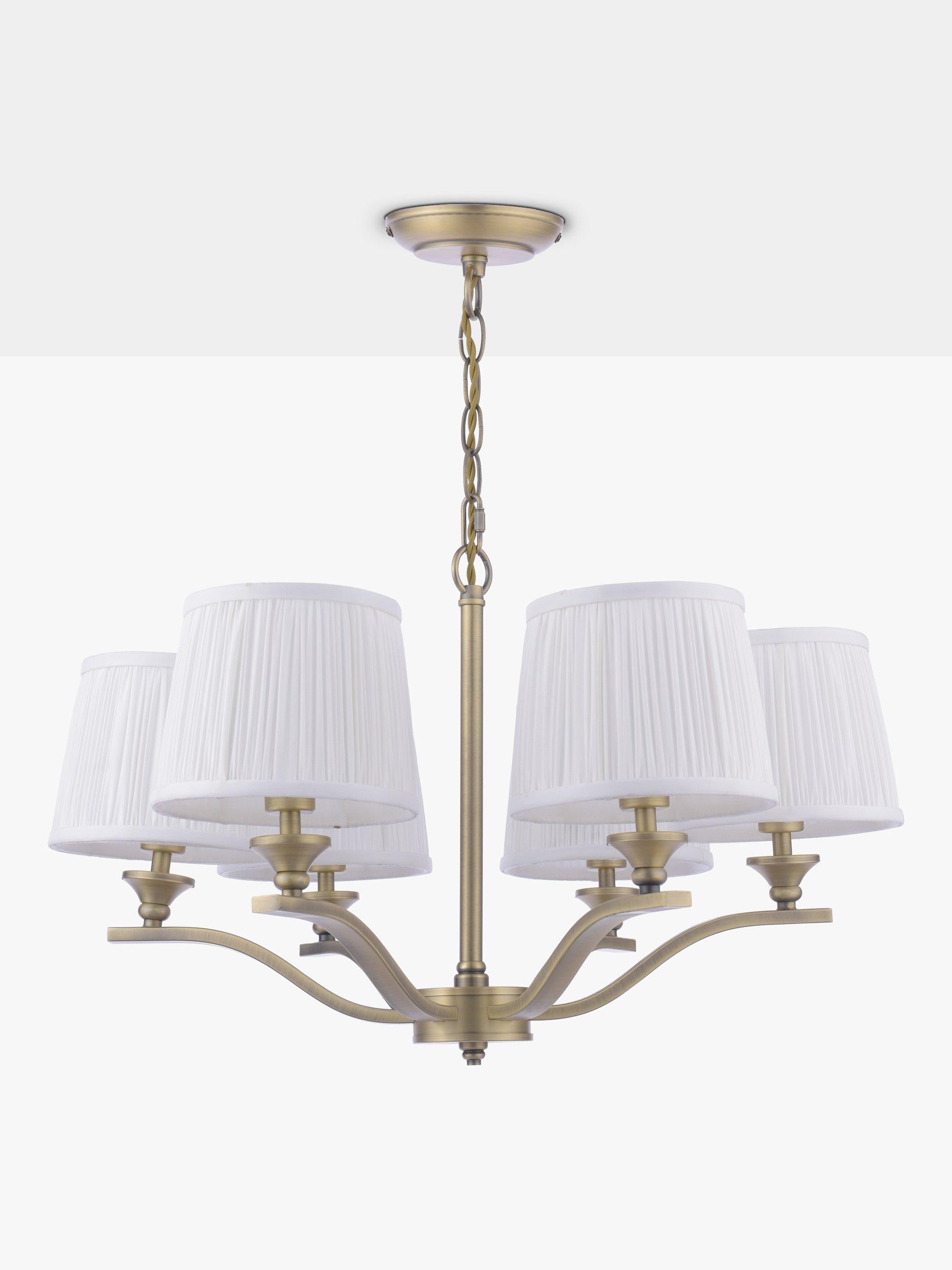 Laura Ashley Hemsley 6 arm ceiling light antique brass - UK version