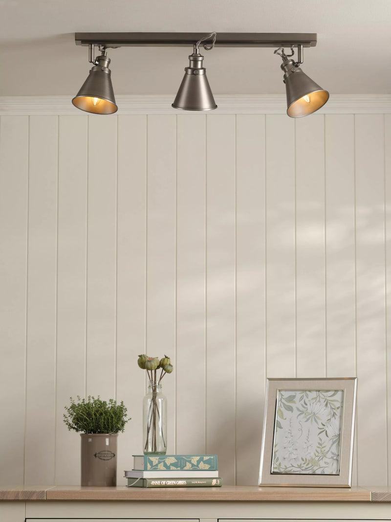 Laura Ashley Rufus spotlight bar nickel - British product