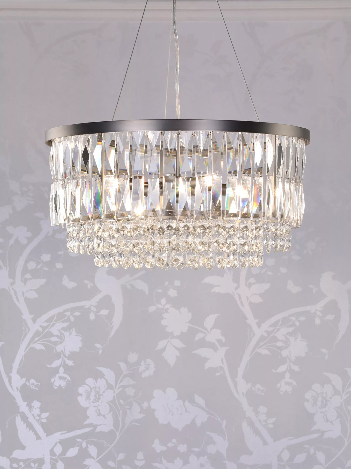 Laura Ashley Rhosill chandelier pewter 48cm - British product