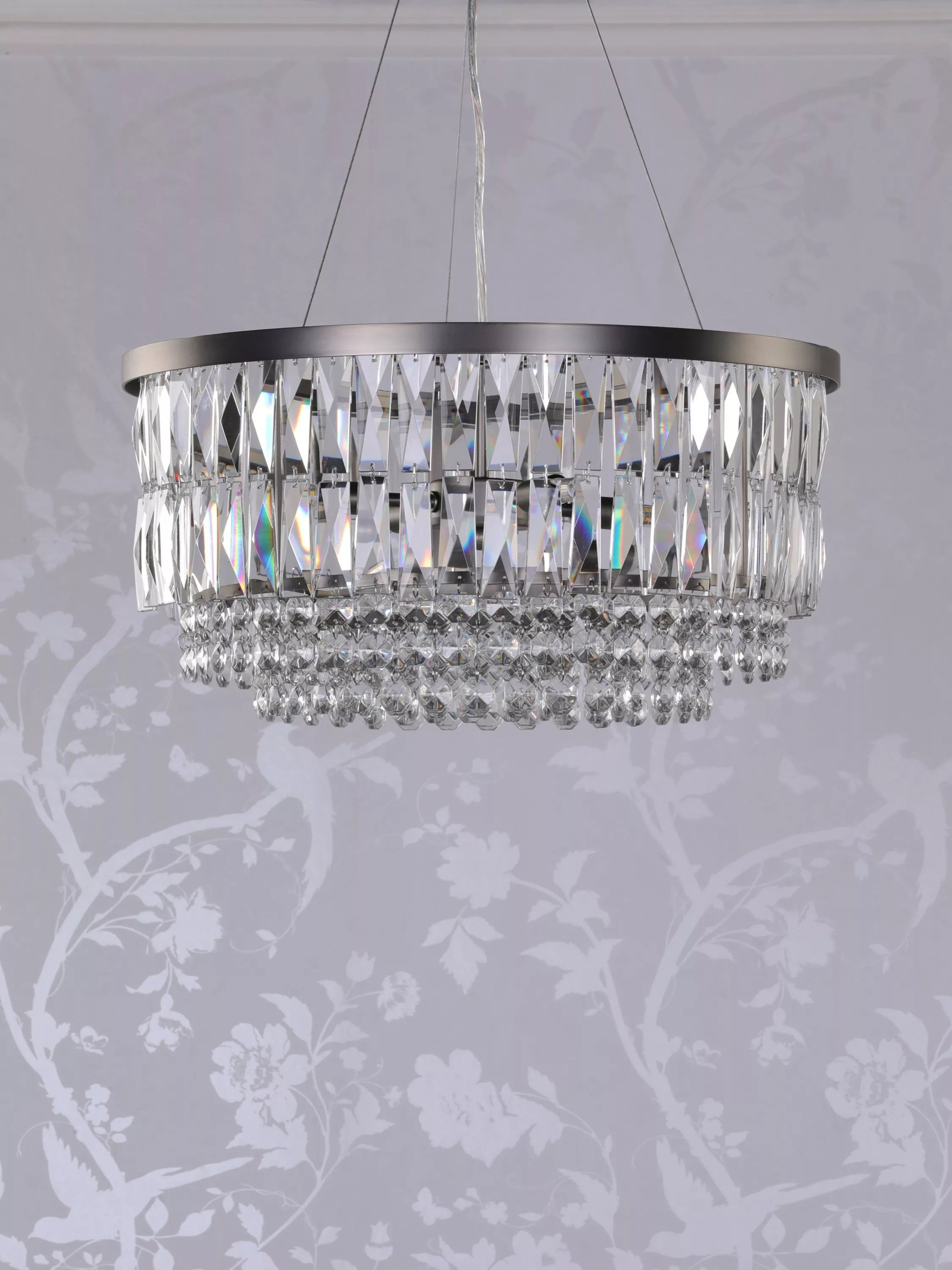 Laura Ashley Rhosill chandelier pewter 48cm - British product