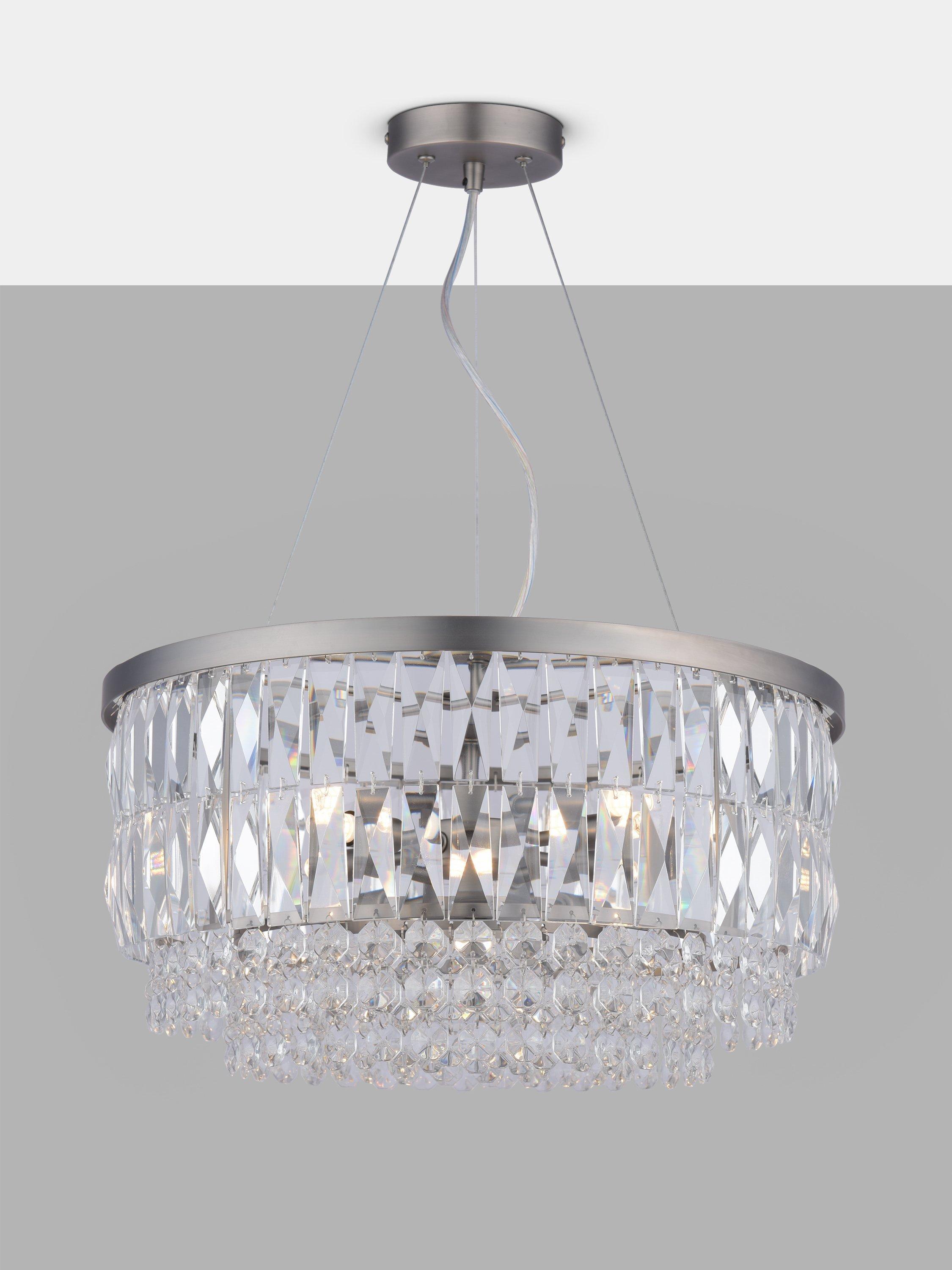 Laura Ashley Rhosill chandelier pewter 48cm - British product