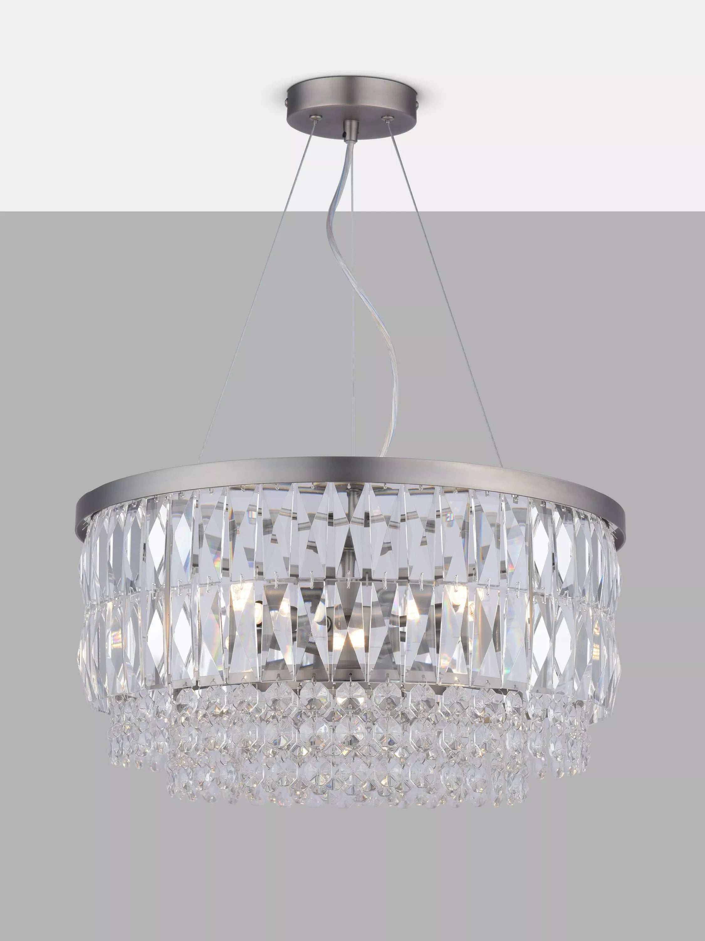 Laura Ashley Rhosill chandelier pewter 48cm - British product