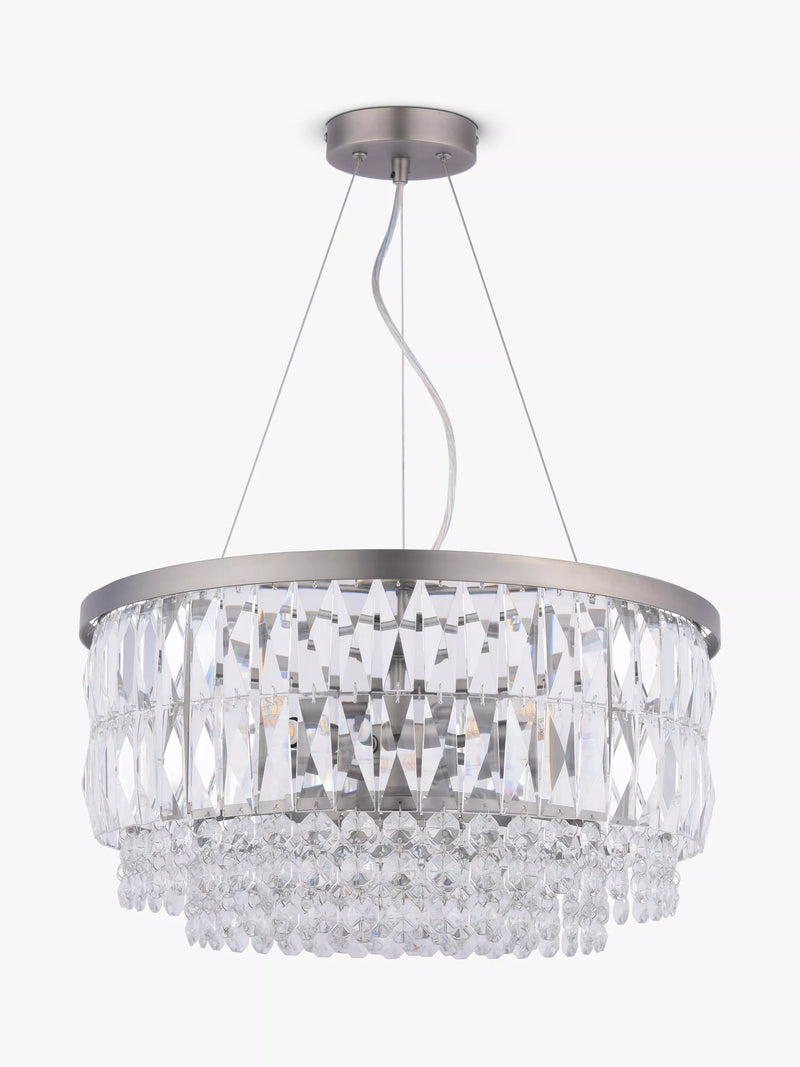 Laura Ashley Rhosill chandelier pewter 48cm - British product