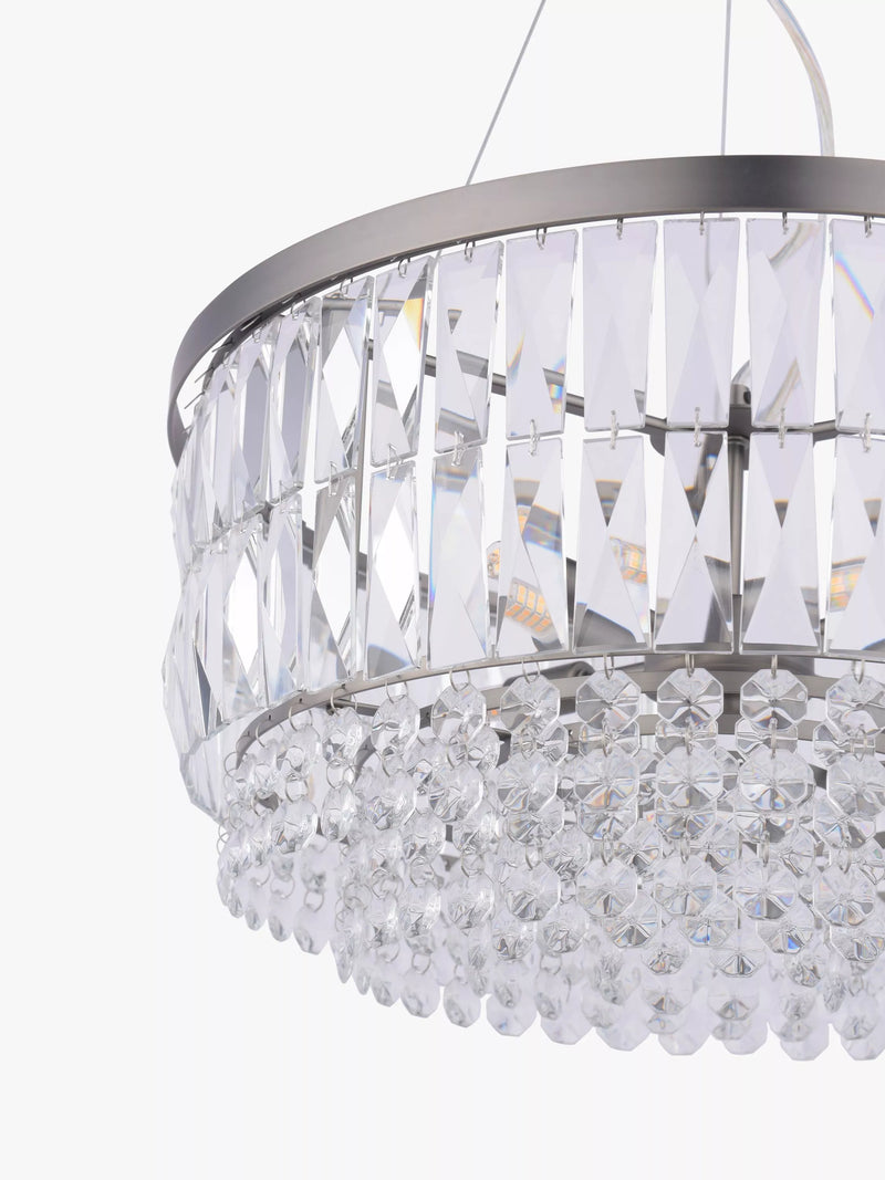 Laura Ashley Rhosill chandelier pewter 48cm - British product