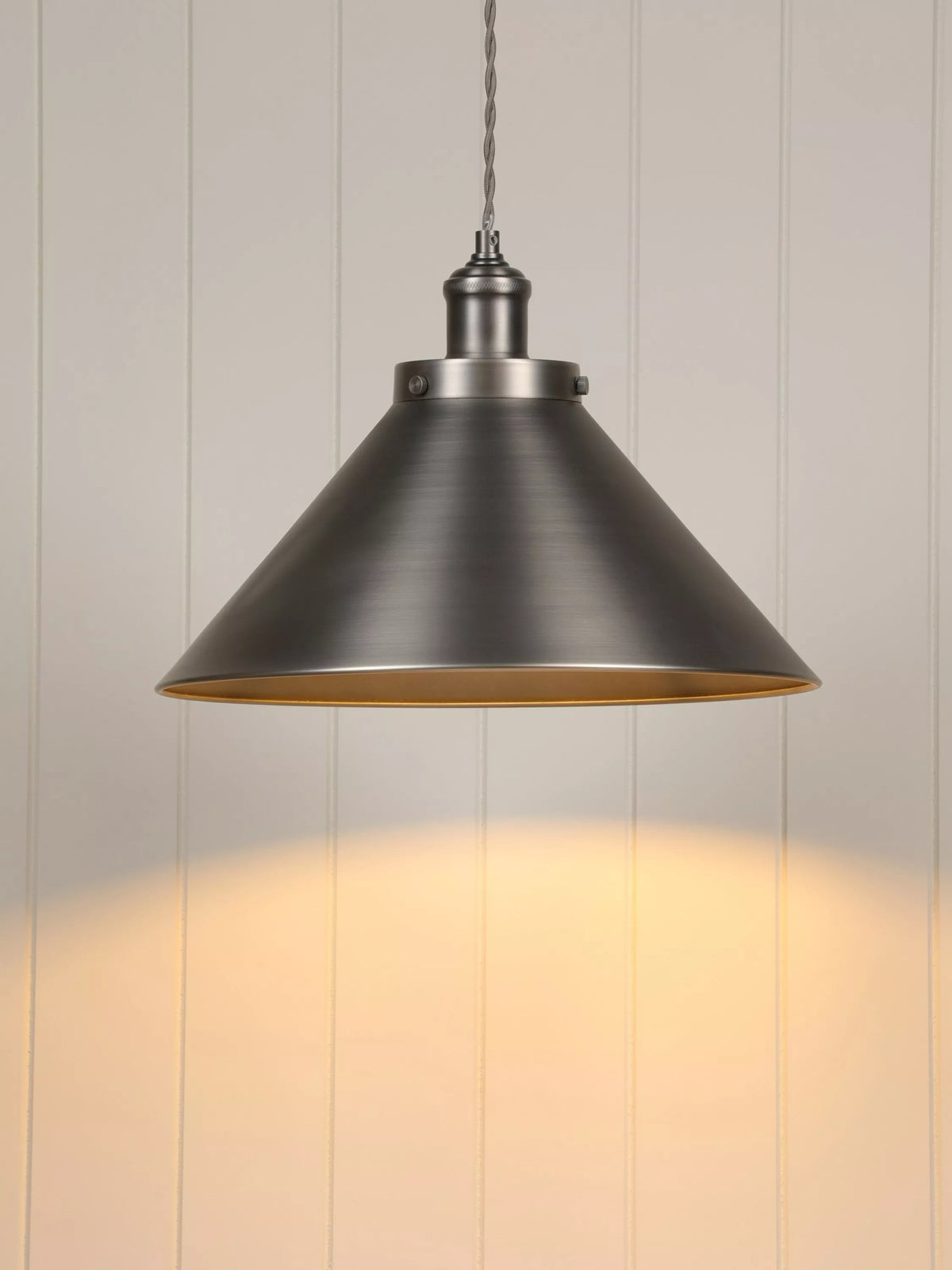 Laura Ashley Rufus Grande ceiling light gunmetal finish, imported from the UK