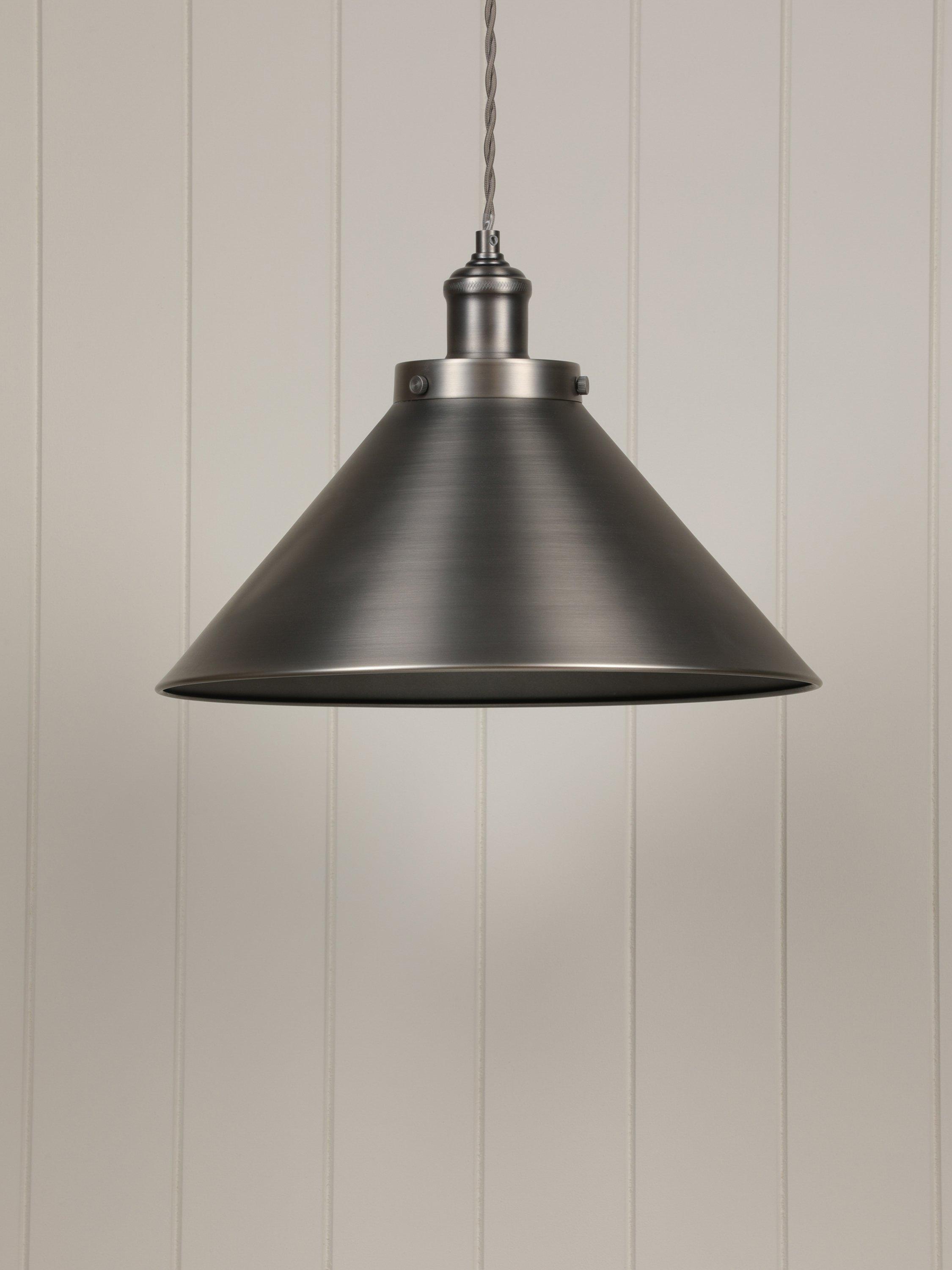 Laura Ashley Rufus Grande ceiling light gunmetal finish, imported from the UK