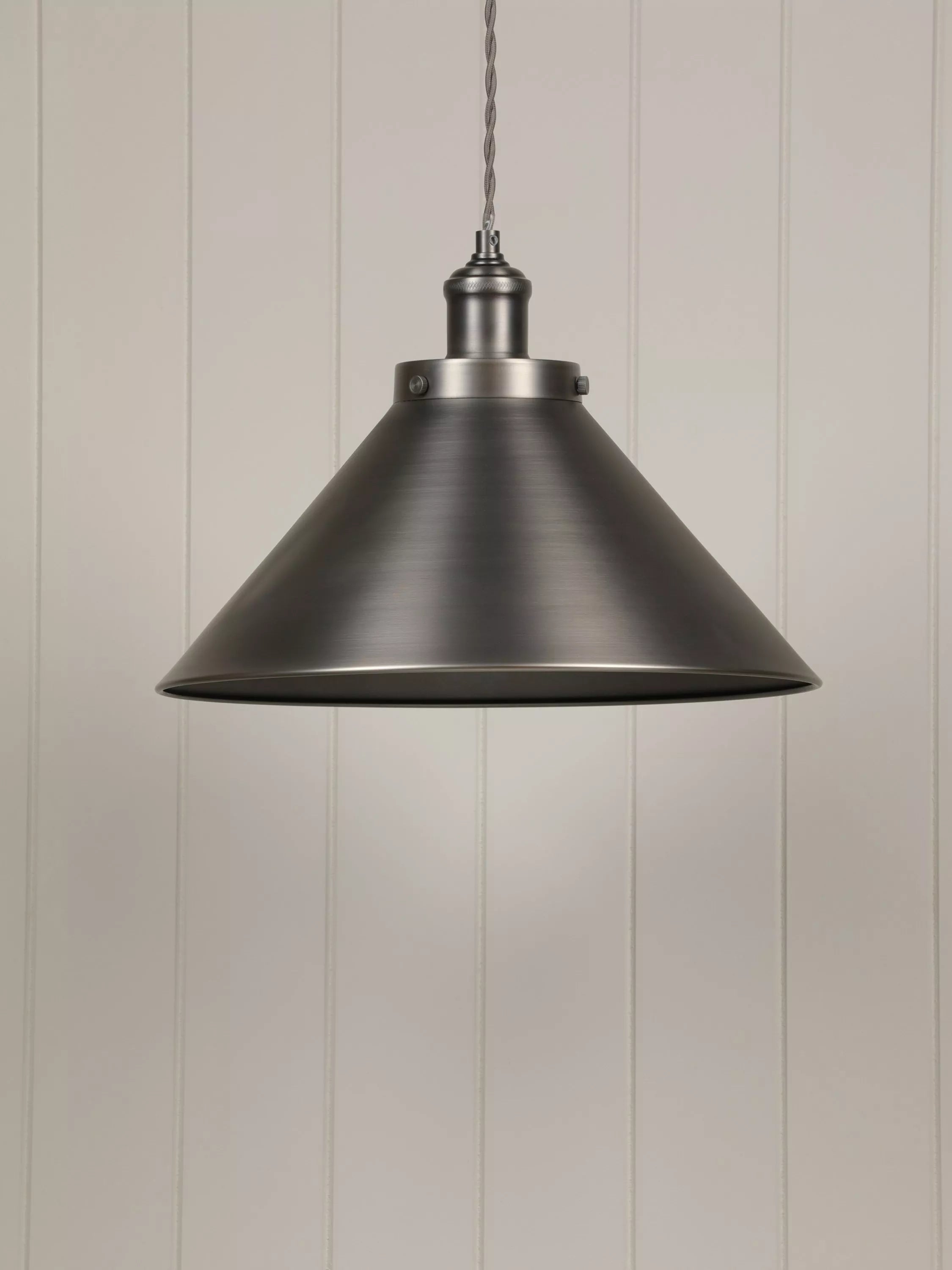 Laura Ashley Rufus Grande ceiling light gunmetal finish, imported from the UK