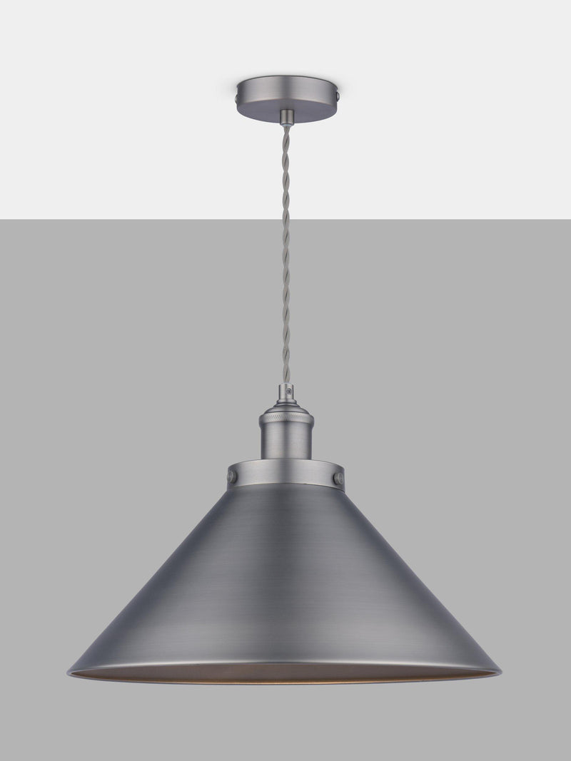 Laura Ashley Rufus Grande ceiling light gunmetal finish, imported from the UK
