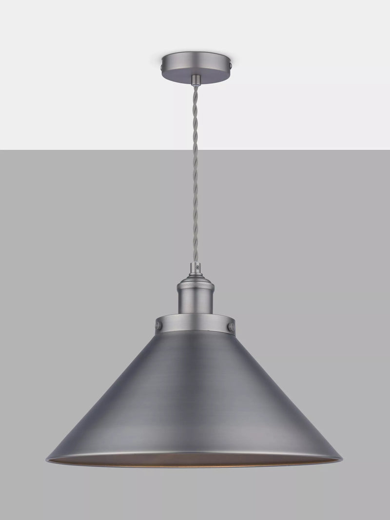 Laura Ashley Rufus Grande ceiling light gunmetal finish, imported from the UK