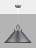 Laura Ashley Rufus Grande ceiling light gunmetal finish, imported from the UK