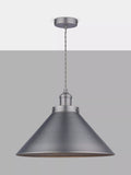 Laura Ashley Rufus Grande ceiling light gunmetal finish, imported from the UK