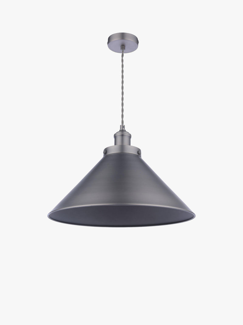 Laura Ashley Rufus Grande ceiling light gunmetal finish, imported from the UK