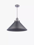 Laura Ashley Rufus Grande ceiling light gunmetal finish, imported from the UK