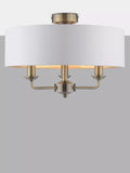 Laura Ashley semi-flush ceiling light antique brass, imported from the UK