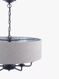 Laura Ashley six-arm black ceiling light, imported from the UK