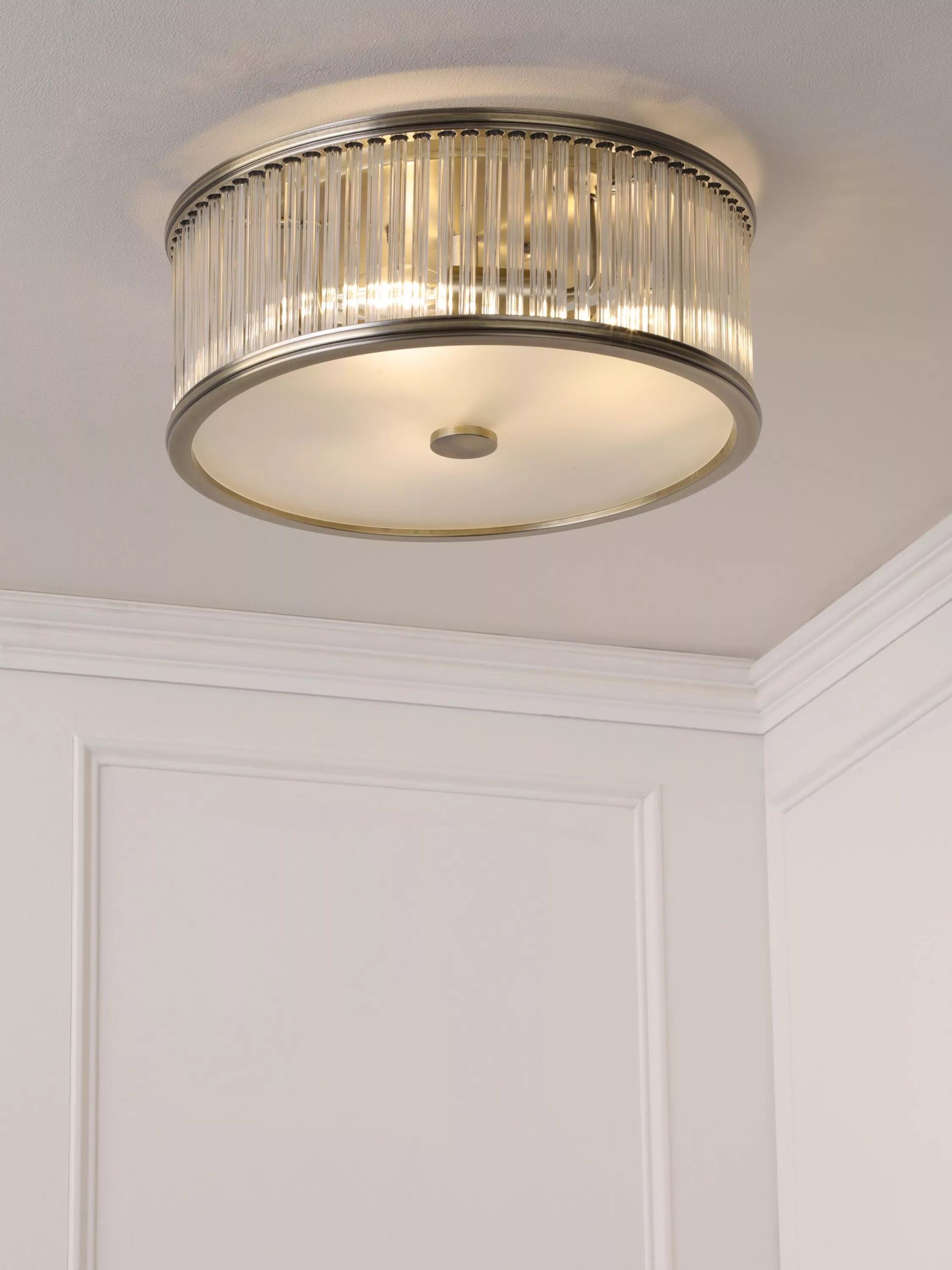 Laura Ashley flush ceiling light antique brass 35.5cm, imported from the UK