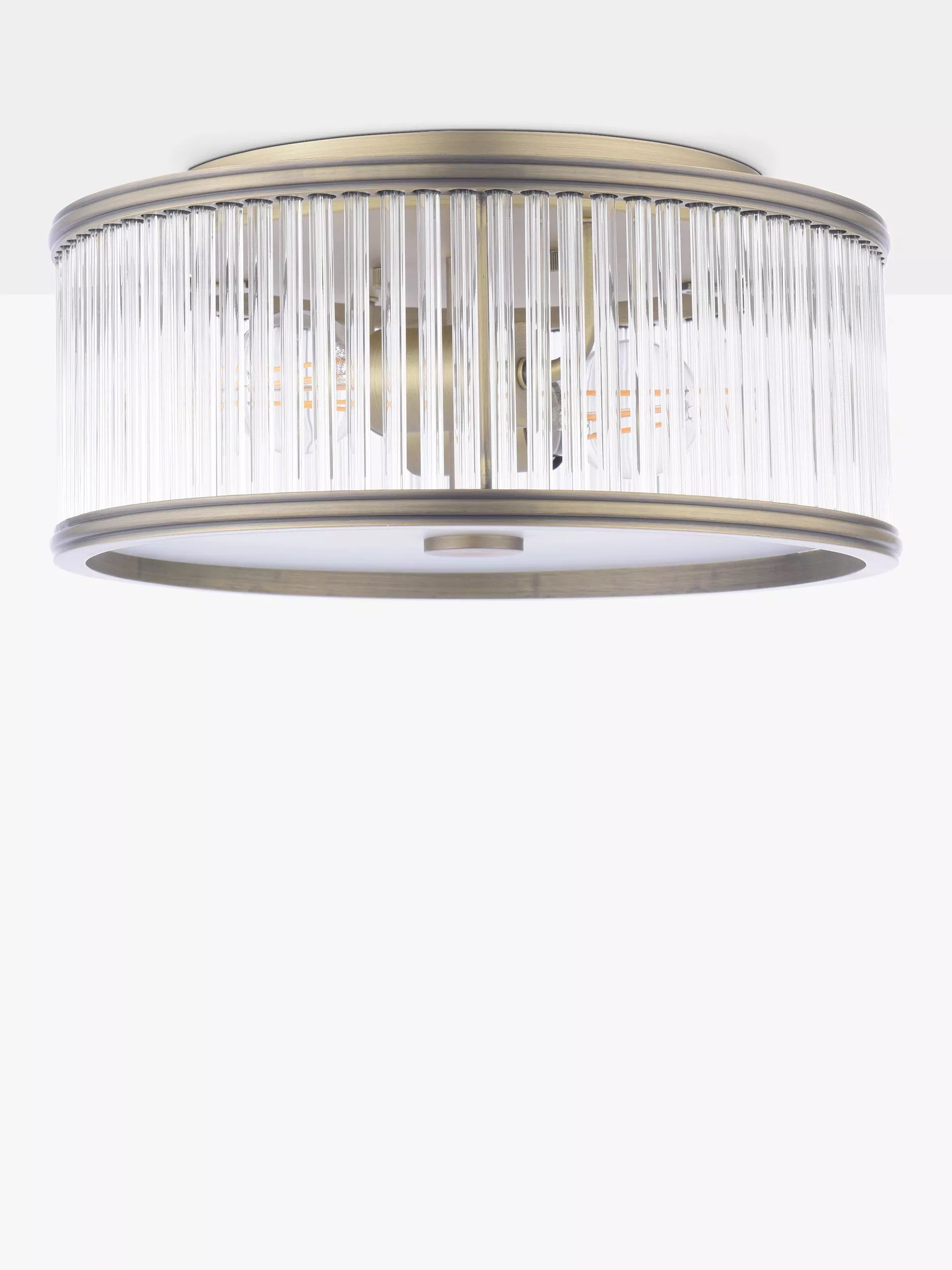 Laura Ashley flush ceiling light antique brass 35.5cm, imported from the UK