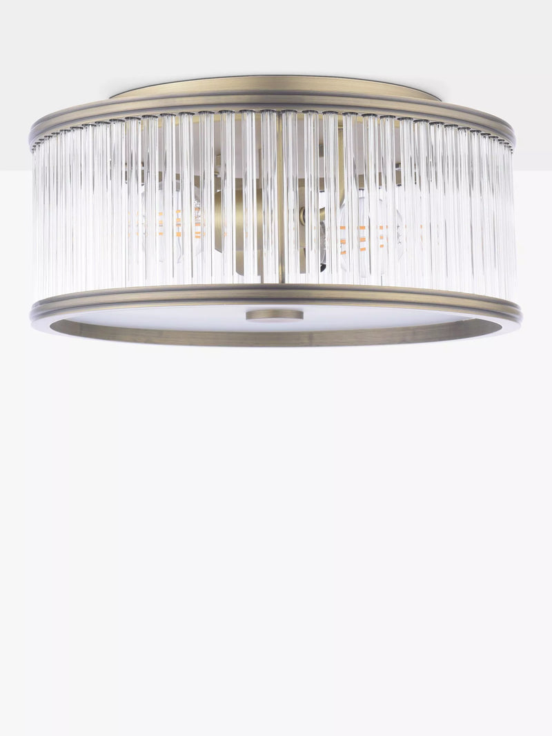 Laura Ashley flush ceiling light antique brass 35.5cm, imported from the UK