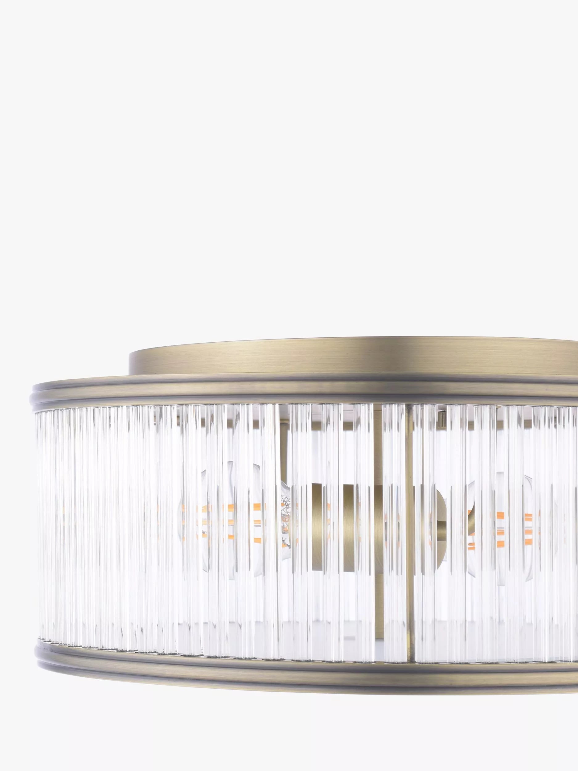 Laura Ashley flush ceiling light antique brass 35.5cm, imported from the UK