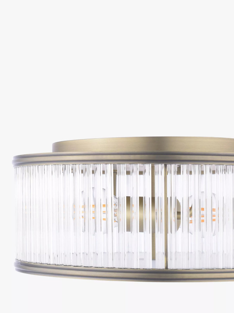 Laura Ashley flush ceiling light antique brass 35.5cm, imported from the UK