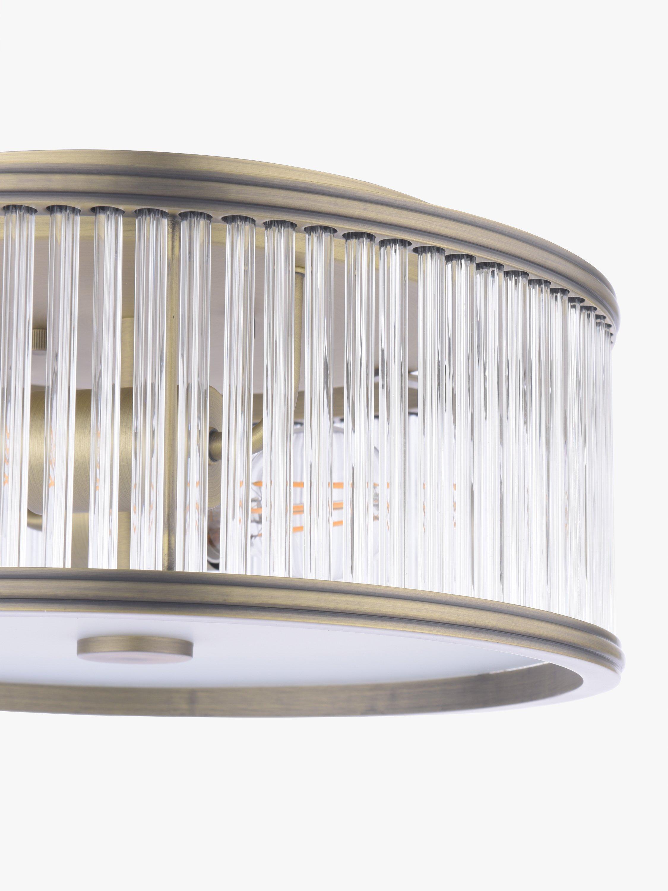 Laura Ashley flush ceiling light antique brass 35.5cm, imported from the UK
