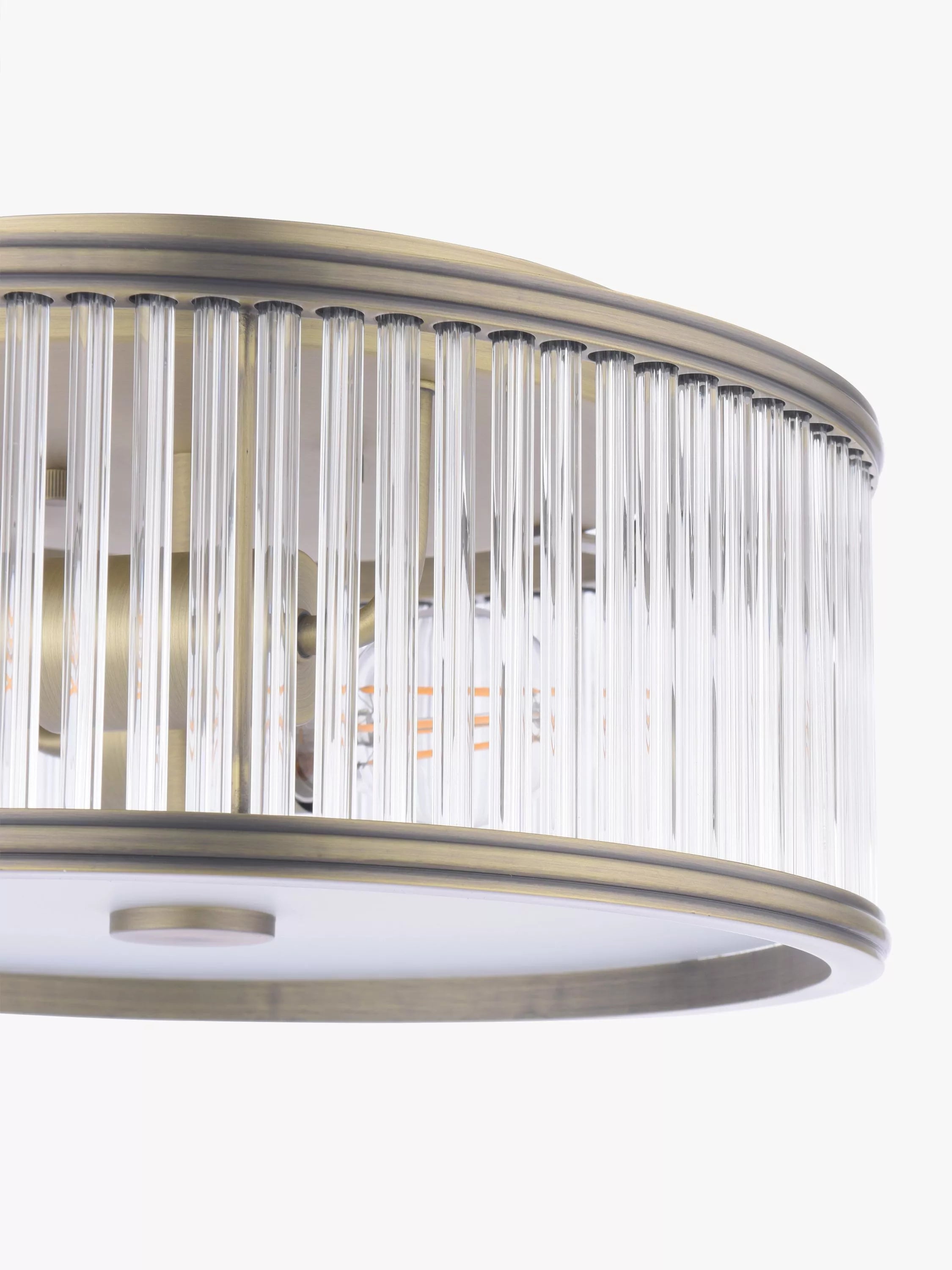 Laura Ashley flush ceiling light antique brass 35.5cm, imported from the UK