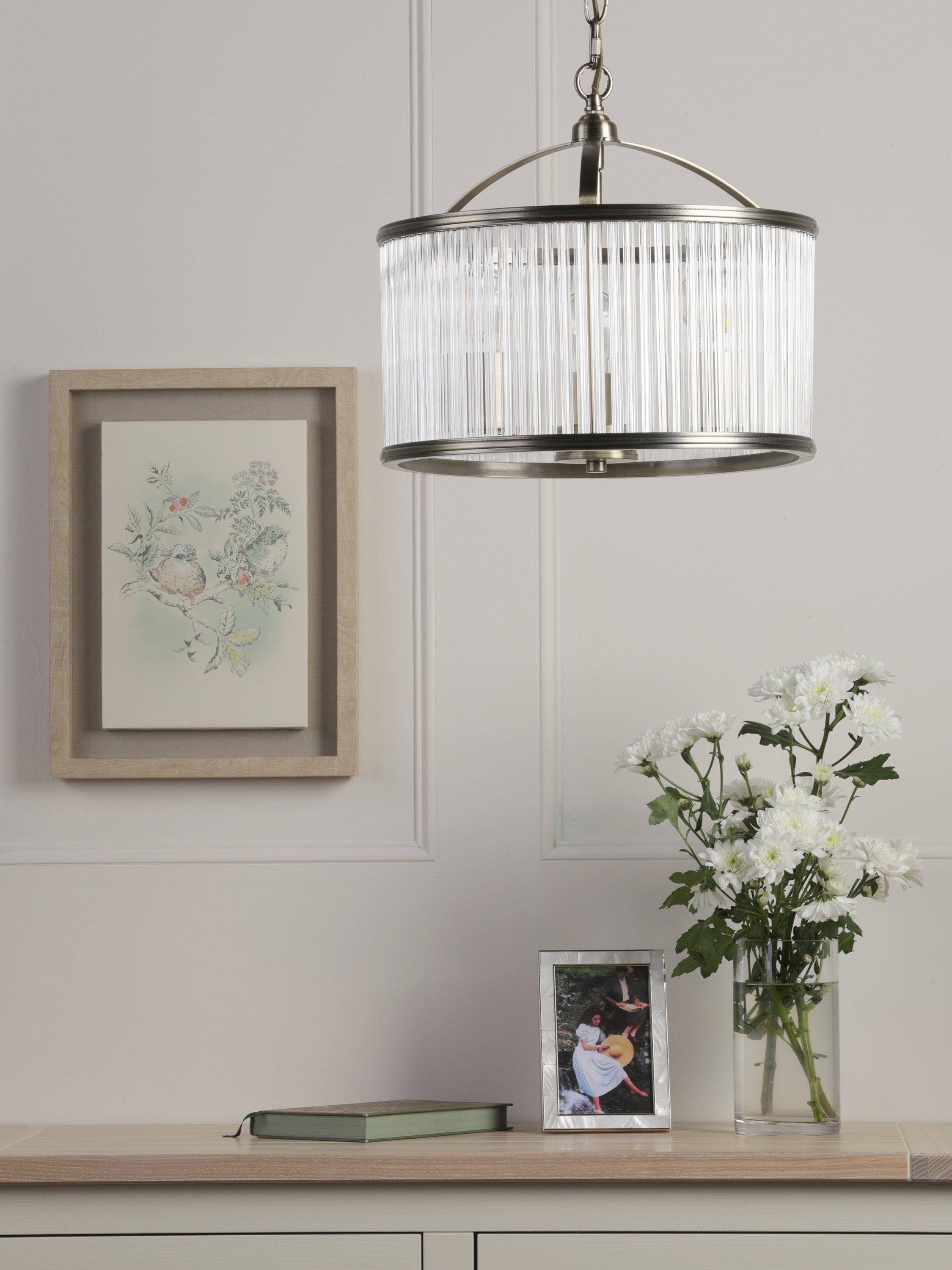 Laura Ashley pendant light antique brass 38cm (British brand)