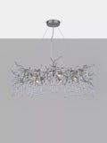 Laura Ashley Willow Grande ceiling light pewter finish, UK version
