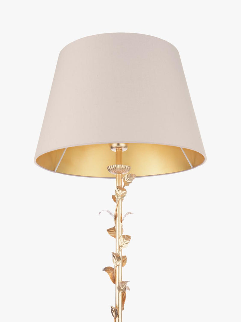 Laura Ashley Halton floor lamp in gold (British brand)