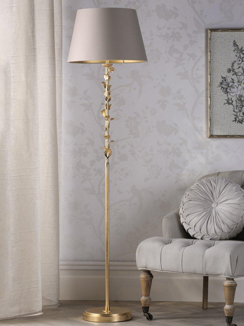 Laura Ashley Halton floor lamp in gold (British brand)