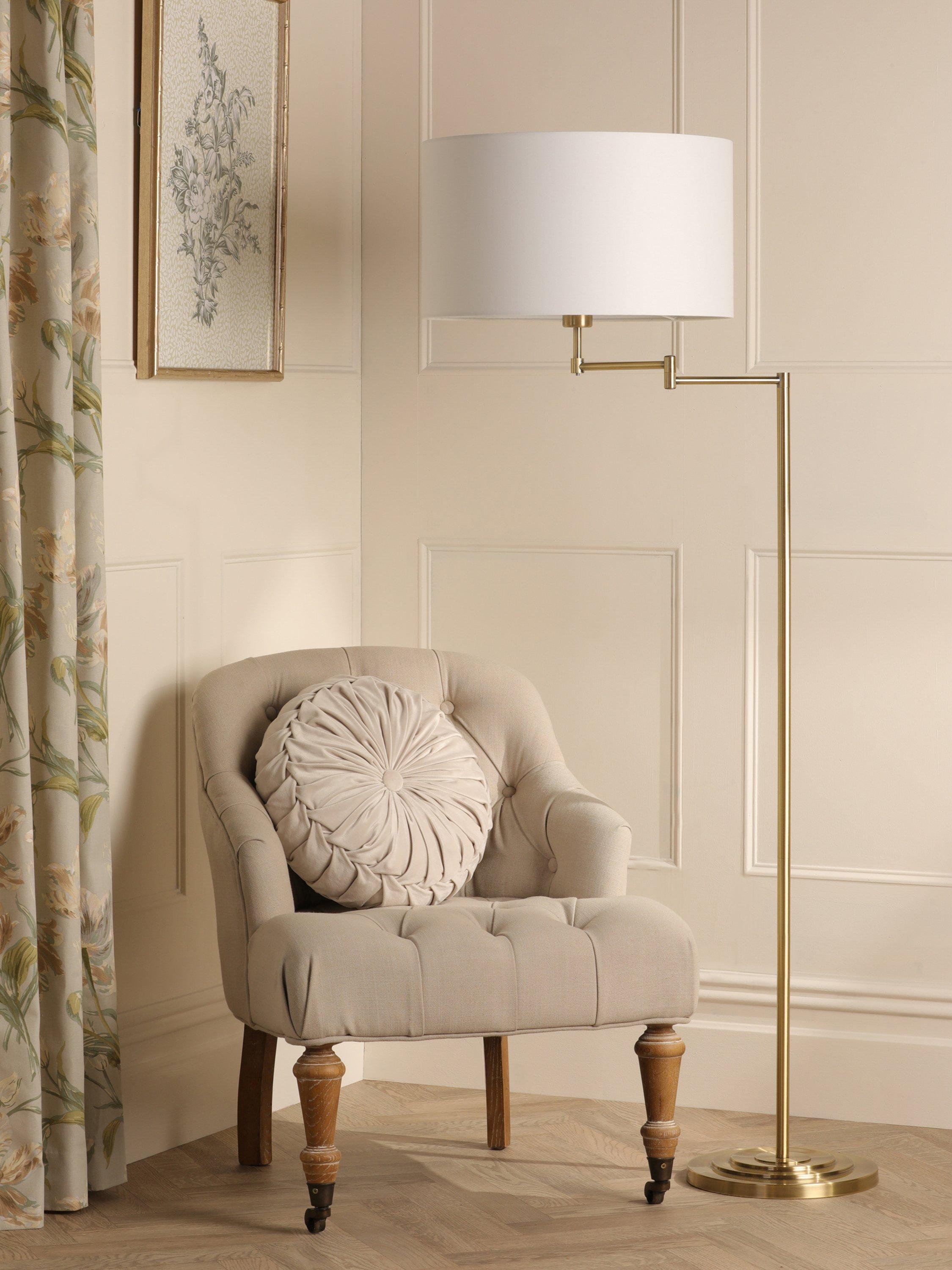 Laura Ashley Marlowe swing arm floor lamp, imported from the UK