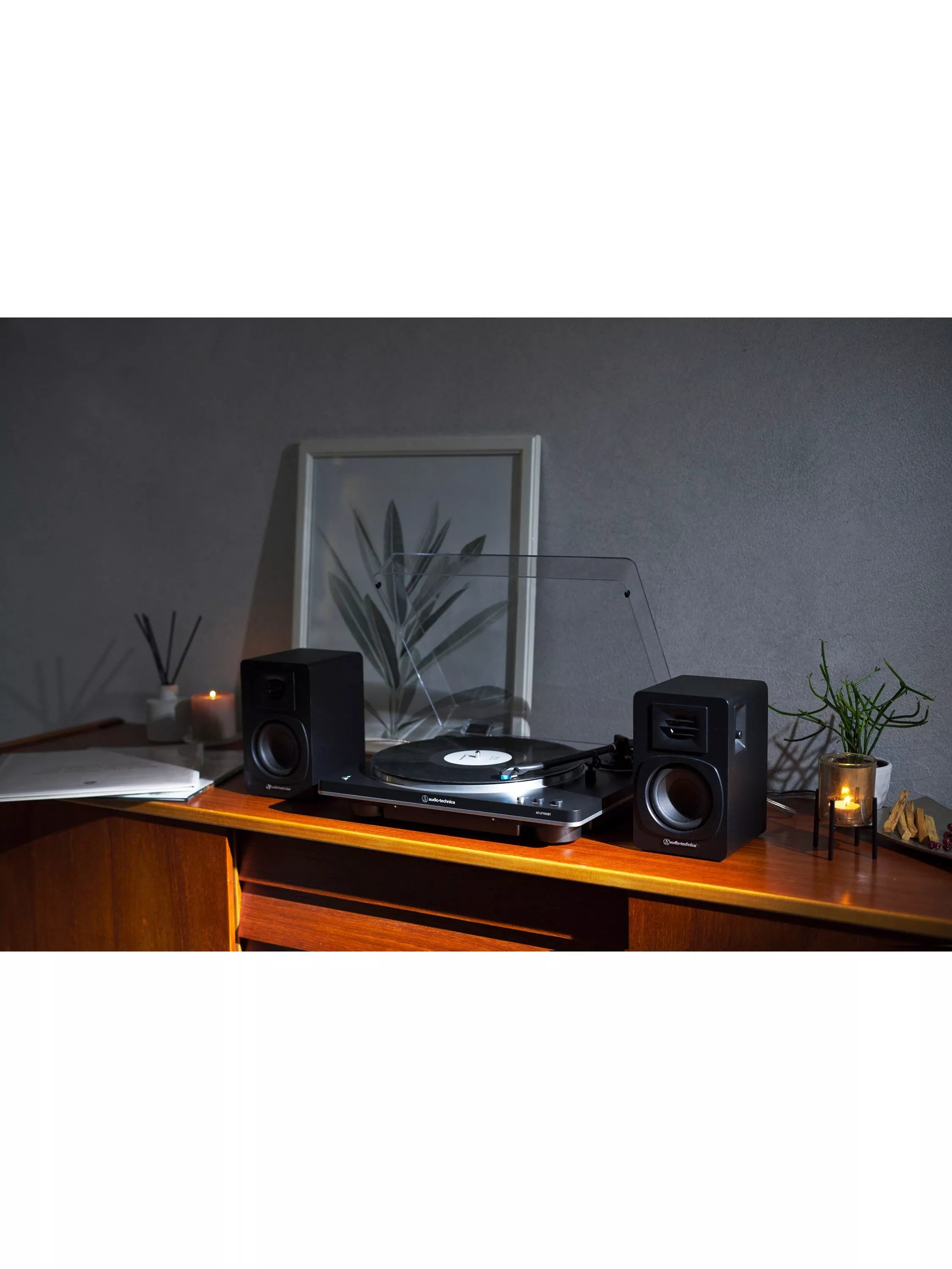Audio-Technica AT-LP70XBT Bluetooth turntable in black and silver (British brand)
