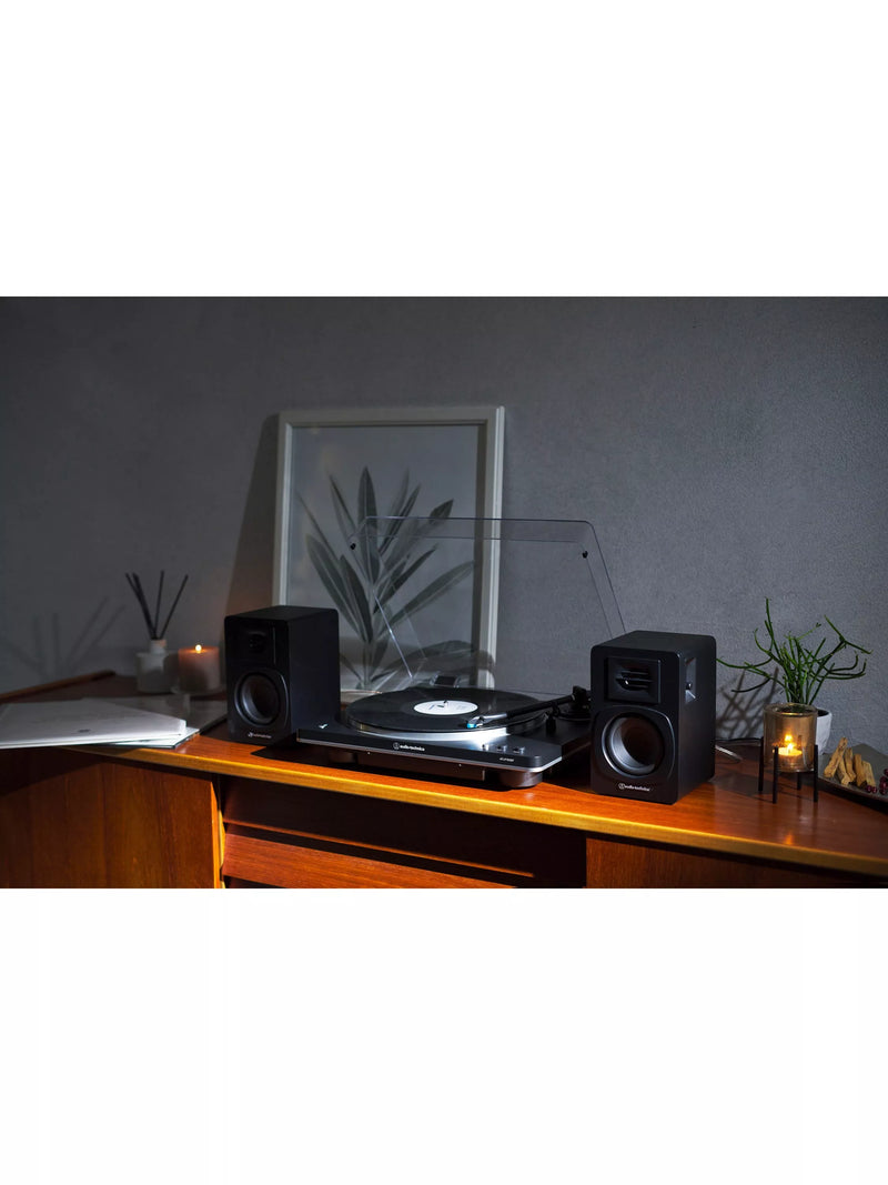 Audio-Technica AT-LP70XBT Bluetooth turntable in black and silver (British brand)
