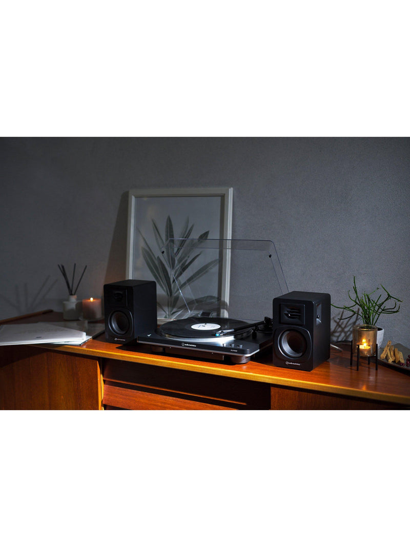 Audio-Technica AT-LP70XBT Bluetooth turntable in black and silver (British brand)
