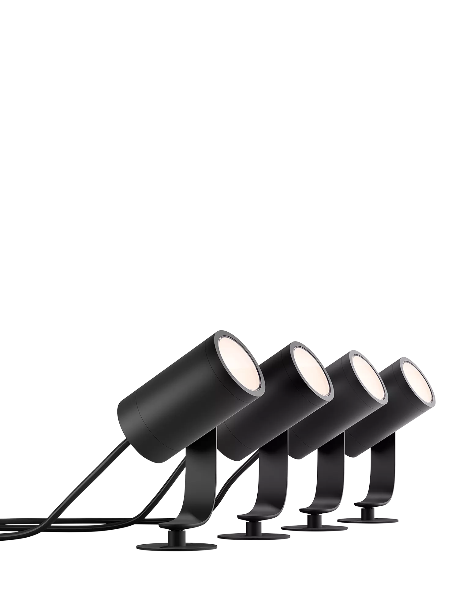 Philips Hue Lily outdoor spotlight base unit with 4 spotlights black, imported from the UK