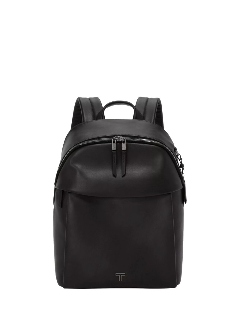 TUMI Voyageur Holland leather backpack black/gunmetal, UK version