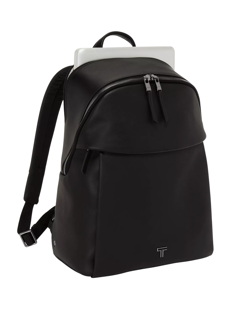 TUMI Voyageur Holland leather backpack black/gunmetal, UK version